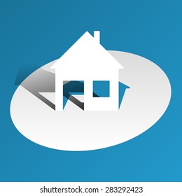 icon house made of paper