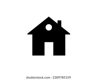 Icon house with open doors. Welcome. Vector.
