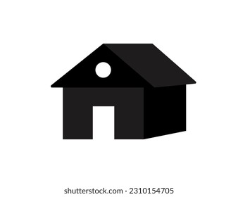 Icon house with open doors. Welcome. Vector.