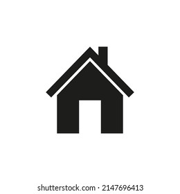 El ícono de la casa. Pictograma. Simple ilustración vectorial plana en un fondo blanco.