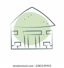 Icon House. related to Celtic symbol. Color Spot Style. simple design editable. simple illustration