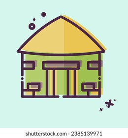 Icon House. related to Celtic symbol. MBE style. simple design editable. simple illustration