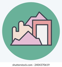 Icon House. related to Firefighter symbol. color mate style. simple design editable. simple illustration