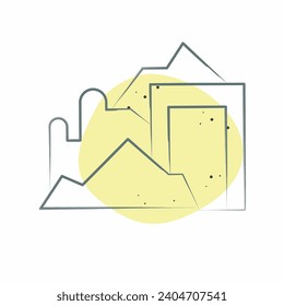 Icon House. related to Firefighter symbol. Color Spot Style. simple design editable. simple illustration