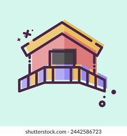 Icon House. related to South Africa symbol. MBE style. simple design illustration