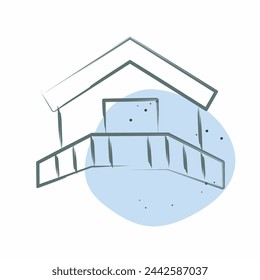 Icon House. related to South Africa symbol. Color Spot Style. simple design illustration