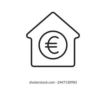 Icon a house representation, isolated against a clean background. This simple vector symbol evokes a sense of warmth and security, embodying the concept of home.