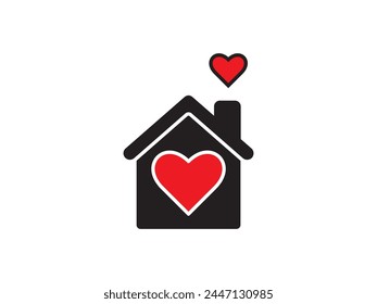 Icon a house representation, isolated against a clean background. This simple vector symbol evokes a sense of warmth and security, embodying the concept of home.