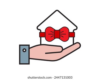 Icon a house representation, isolated against a clean background. This simple vector symbol evokes a sense of warmth and security, embodying the concept of home.
