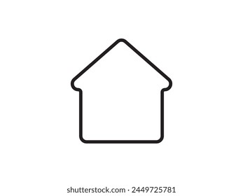 Icon a house representation, isolated against a clean background. This simple vector symbol evokes a sense of warmth and security, embodying the concept of home.
