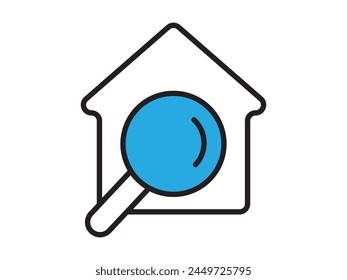 Symbol einer Hausdarstellung, isoliert vor einem sauberen Hintergrund. Dieses schlichte Symbol der Vektorgrafik weckt ein Gefühl von Wärme und Geborgenheit und verkörpert den Begriff Heimat.