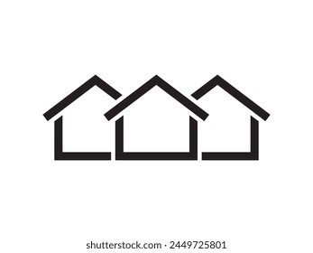 Icon a house representation, isolated against a clean background. This simple vector symbol evokes a sense of warmth and security, embodying the concept of home.