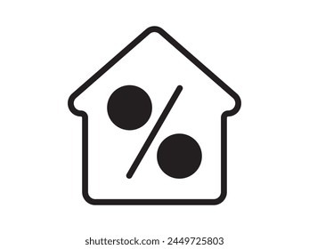 Icon a house representation, isolated against a clean background. This simple vector symbol evokes a sense of warmth and security, embodying the concept of home.