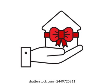Icon a house representation, isolated against a clean background. This simple vector symbol evokes a sense of warmth and security, embodying the concept of home.