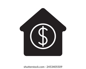 Icon a house representation, isolated against a clean background. This simple vector symbol evokes a sense of warmth and security, embodying the concept of home.