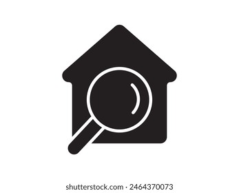 Icon a house representation, isolated against a clean background. This simple vector symbol evokes a sense of warmth and security, embodying the concept of home.