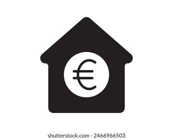 Icon a house representation, isolated against a clean background. This simple vector symbol evokes a sense of warmth and security, embodying the concept of home.