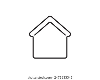 Icon a house representation, isolated against a clean background. This simple vector symbol evokes a sense of warmth and security, embodying the concept of home.