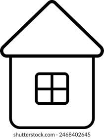 The icon of the house. The icon for the site. A minimalistic house icon. Lines. The home page. Vector graphics.