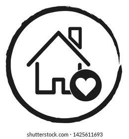 Icon of the house. Vector Logo. House icon with linear stroke, editable.