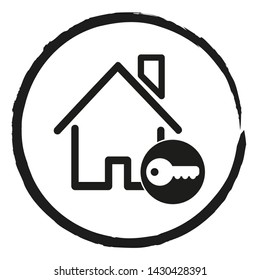 Icon of the house. Vector Logo. House icon with linear stroke, editable.