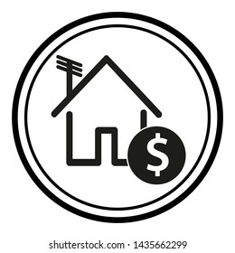 Icon of the house. Vector Logo. House icon with linear stroke, editable.