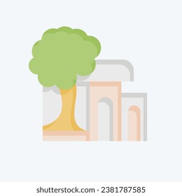 Icon House Of Virgin Mory. related to Turkey symbol. flat style. simple design editable. simple illustration