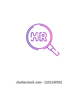 Icon hr, human resources, logo, recruiting symbol, career and business, modern, flat human resources icon. Vector illustration