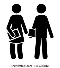 Icon of human avatar having a discussion with each other