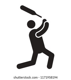 Icon Human Avatar Playing Cricket Stock Vector (Royalty Free ...