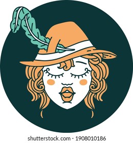 icono del carácter de bardo humano