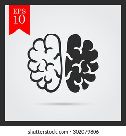Icon of human brain hemispheres