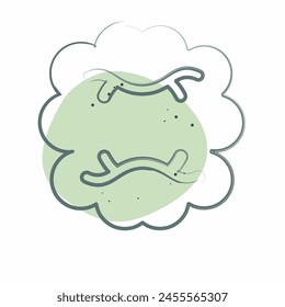 Icon Human Brain. related to Medical Specialties symbol. Color Spot Style. simple design illustration