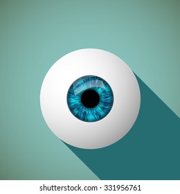 Icon of the human eye. Stock vector illustration.