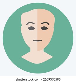 Icono Cara humana - Estilo plano - Ilustración simple, bueno para impresiones , anuncios, etc.