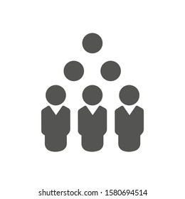 Icon Human Figure Leadership working people avatar black and white