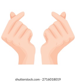 icon of human hands with fingers folded in a gesture of love, easily adaptable to any design