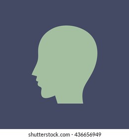 Icon of Human Head. Eps-10.