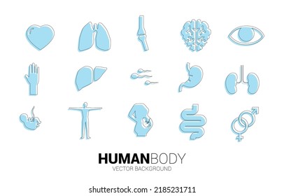 icon for human part and organic. Concept for hospital department and healthy.