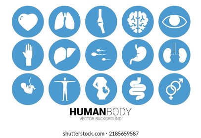 icon for human part and organic. Concept for hospital department and healthy.