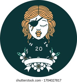 icon of human rogue with natural 20 dice roll