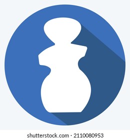 Icono Escultura Humana - Estilo Sombra Larga - Ilustración simple, Buena para las impresiones , Anuncios, Etc