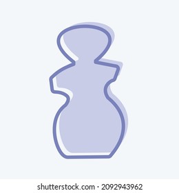 Icono Escultura Humana - Estilo de dos tonos - Ilustración simple, Bien por las impresiones , Anuncios, Etc