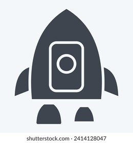 Icon Human Spacecraft. related to Satellite symbol. glyph style. simple design editable. simple illustration