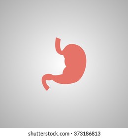 Icon of human stomach in flat style