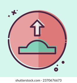 Icon Hump. related to Road Sign symbol. MBE style. simple design editable. simple illustration