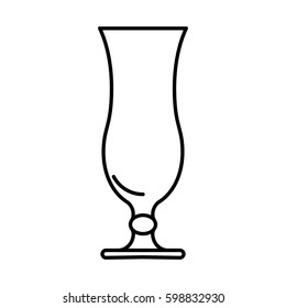 icon of hurricane glass black contour on white background of vector illustration.