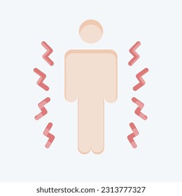 Icon Hurt. related to Body Ache symbol. flat style. simple design editable. simple illustration