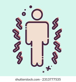 Icon Hurt. related to Body Ache symbol. MBE style. simple design editable. simple illustration