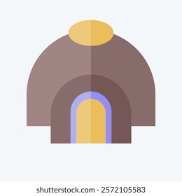 Icon Hut. related to Native American symbol. flat style. design editable